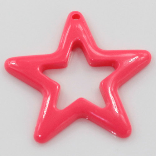 Hollow Star Flat Back Resin Kawaii Flatback Resin Cabochon DIY Hair Bows Accessories Cabochons Embellishments Phone Deco