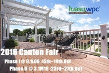 100*50mm Factory price fire-resistant wood plastic composite WPC decking