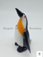 Elegant Penguin Glass Sculpture