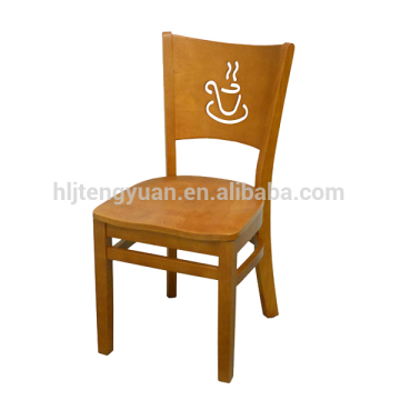 T236 Wood Carved Dining Cafeteria Chair