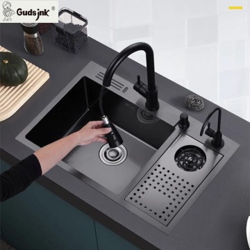 Colorful Stainless Steel Kitchen Sink with Cup Rinser