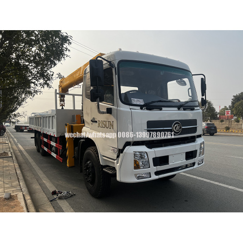 DONGFENG 6X4 Truck Mounted Cheap 12T Straight Arm Crane