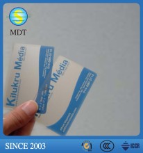 Recycled transparent inkjet pvc business card