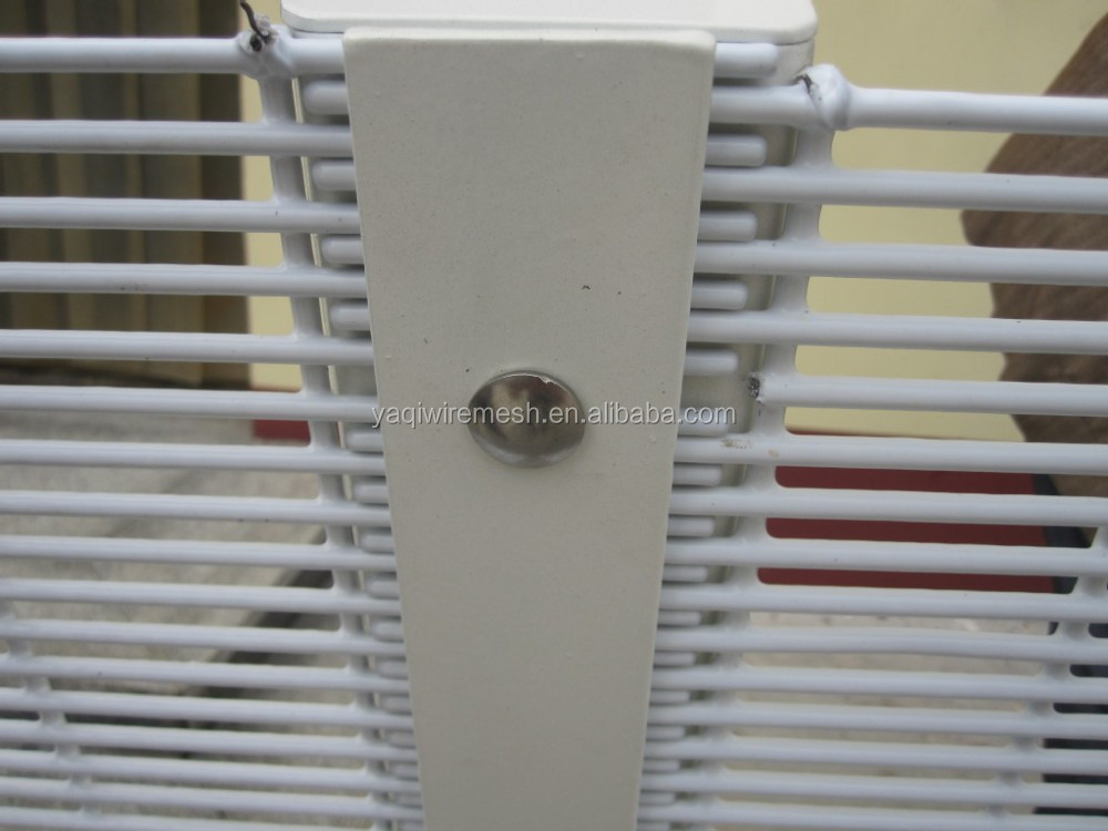 76.2mm*12.7mm anti-climb galvanized/pvc coated welded mesh fence used in army