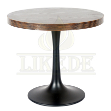 Black Trumpet Metal Base Tea Table