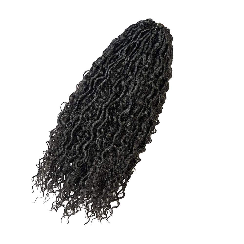 New Hairstyle River Locs Hair curly faux locs synthetic crochet braid hair extensions cheap river locs braid Hair bulk