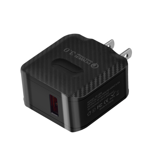 Portable 18W Plug 1-Port Ładowarka ścienna QC3.0 USB