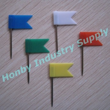 Bulk Multicolor Plastic Flag Shape Map Pin Cork Notice Board Push Pin