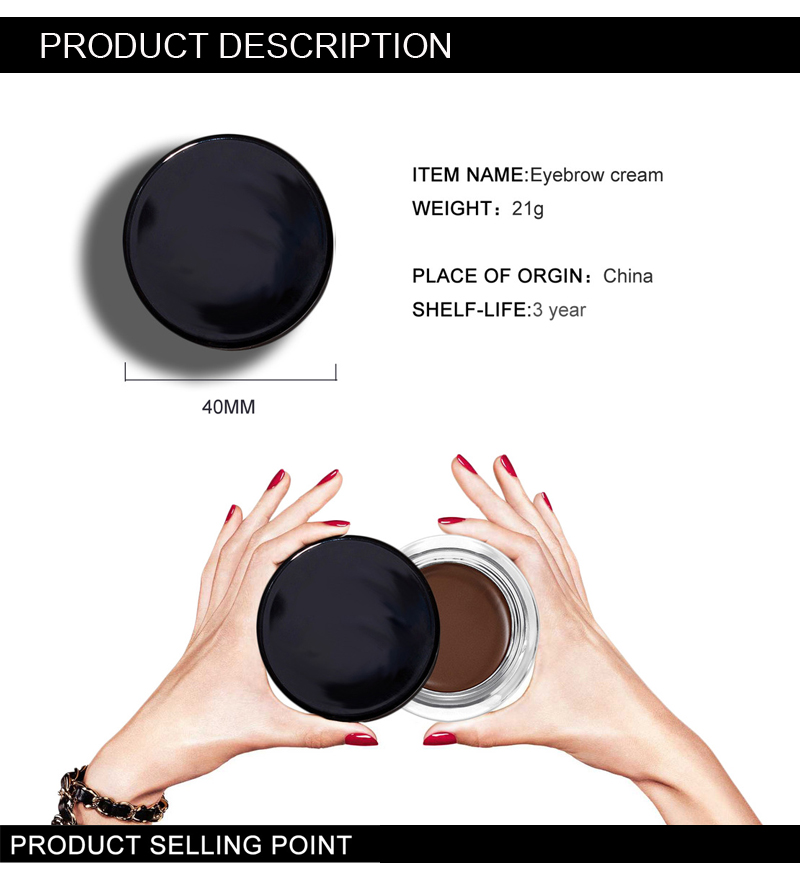 5color private label waterproof packaging eyebrow cream waterproof eyebrow pomade gel Private Label Eye Brow Cream Gel