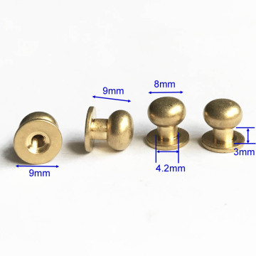 8mm Head Button Studs ScrewBack Stud