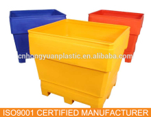 Rotational molded plastic bins with assorted colors for transhipping