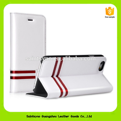 16142 Simple design genuine leather mobile phone wallet