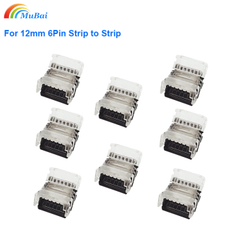 RGB CCT Unwired Clips: Solderless Electrical Adapter for Seamless 6 Pin 12mm LED Strip Connections