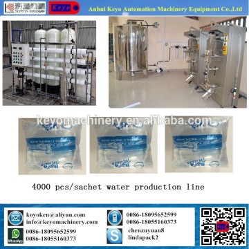 6000 sachet water production line/3000L/H pure water treatment/koyo sachet water machine