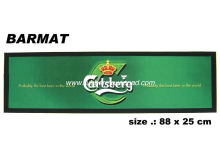 Non Skid Rubber Bar Runner With Custom Logo, Personalized Beer Mats