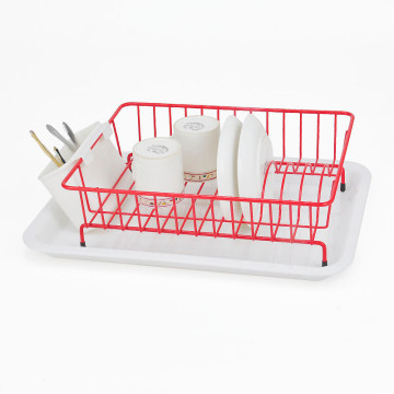 Highly Recommend Red Iron Wire Beautiful Kitchen Dish Racks