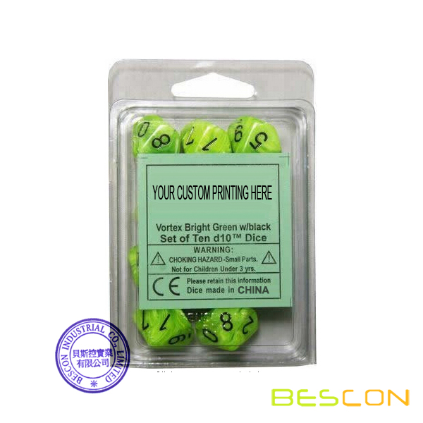 Dice Set In Custom Blister Packing