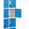 12 Compartment Metal Locker Bule