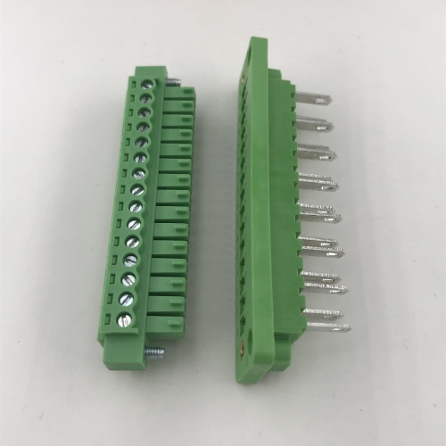 15pin through wall mounting pluggable terminal block