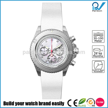 10 ATM Japan Miyota FS20 Movement Ladies Wrist Watches Chronograph Wristwatches