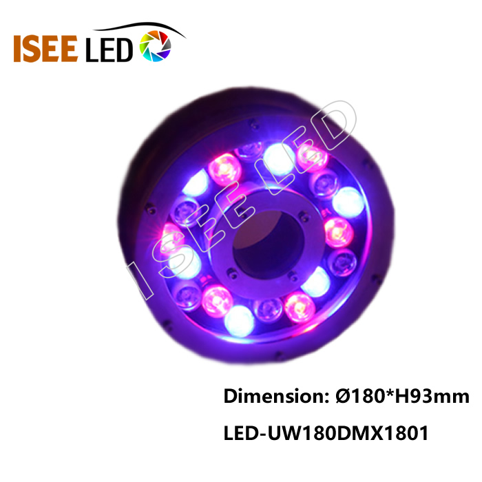 12W DC24V Round DMX undervanns LED -lys