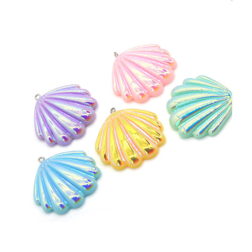 Simulazione Mini Shell Resina placca con retro piatto Cabochon per artigianato Decor Perline Charms Ragazze Ornamenti per camera da letto Distanziatore