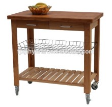 Cheap Hot Bamboo Serving Kitchen Trolley