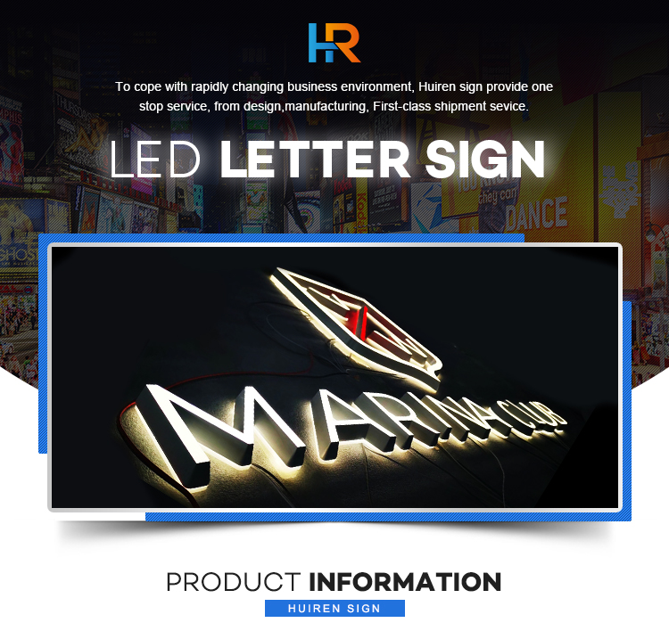 Custom Store front light sign led for shoppingmall shops Store signs