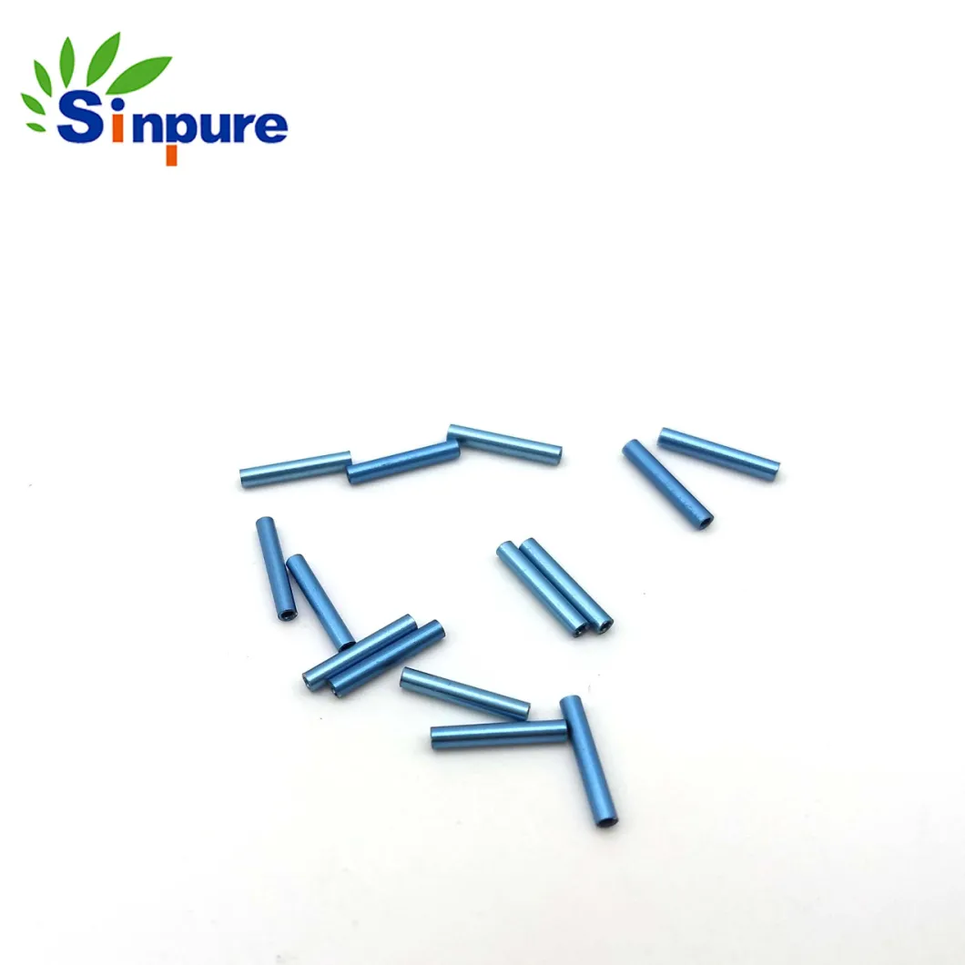 Custom Small Mini Aluminum Straight Pipe Blue Anodizing Aluminum Capillary Tube with Hollow