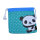 Blaue Baumwollstofftasche mit Panda Logo