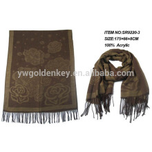 Hot selling Flower Knitted Scarf For 2014 winter shawls