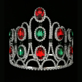 Navidad color Rhinestone Tiara rey desfile corona