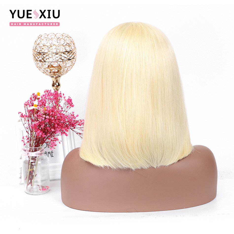 Blonde 613 Full Lace Wig 100%Human Hair Cuticle Aligned Short Bob Wigs For Black Women