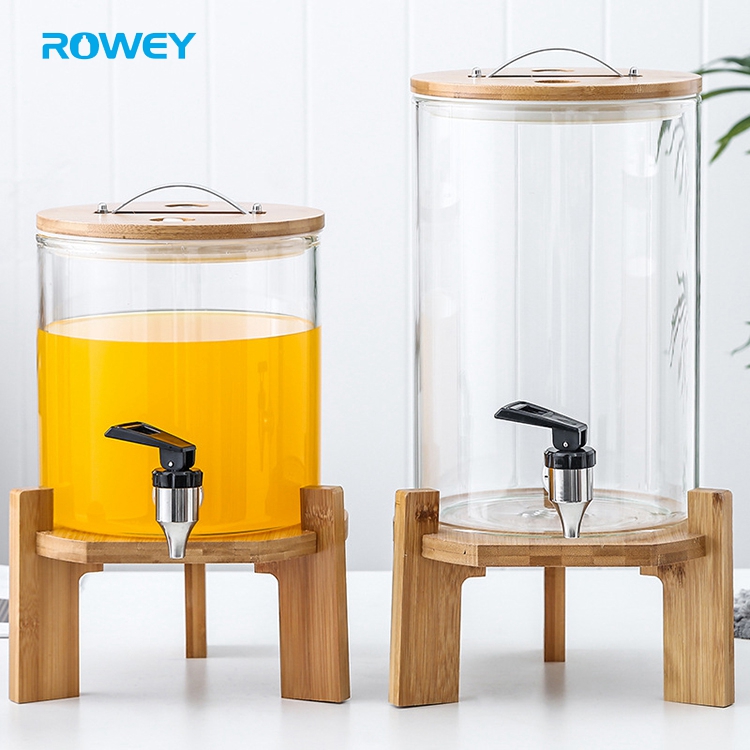 8l beverage glass jar dispenser with tap large glass jar with lids