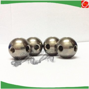 25mm metal steel balls with four thread holes