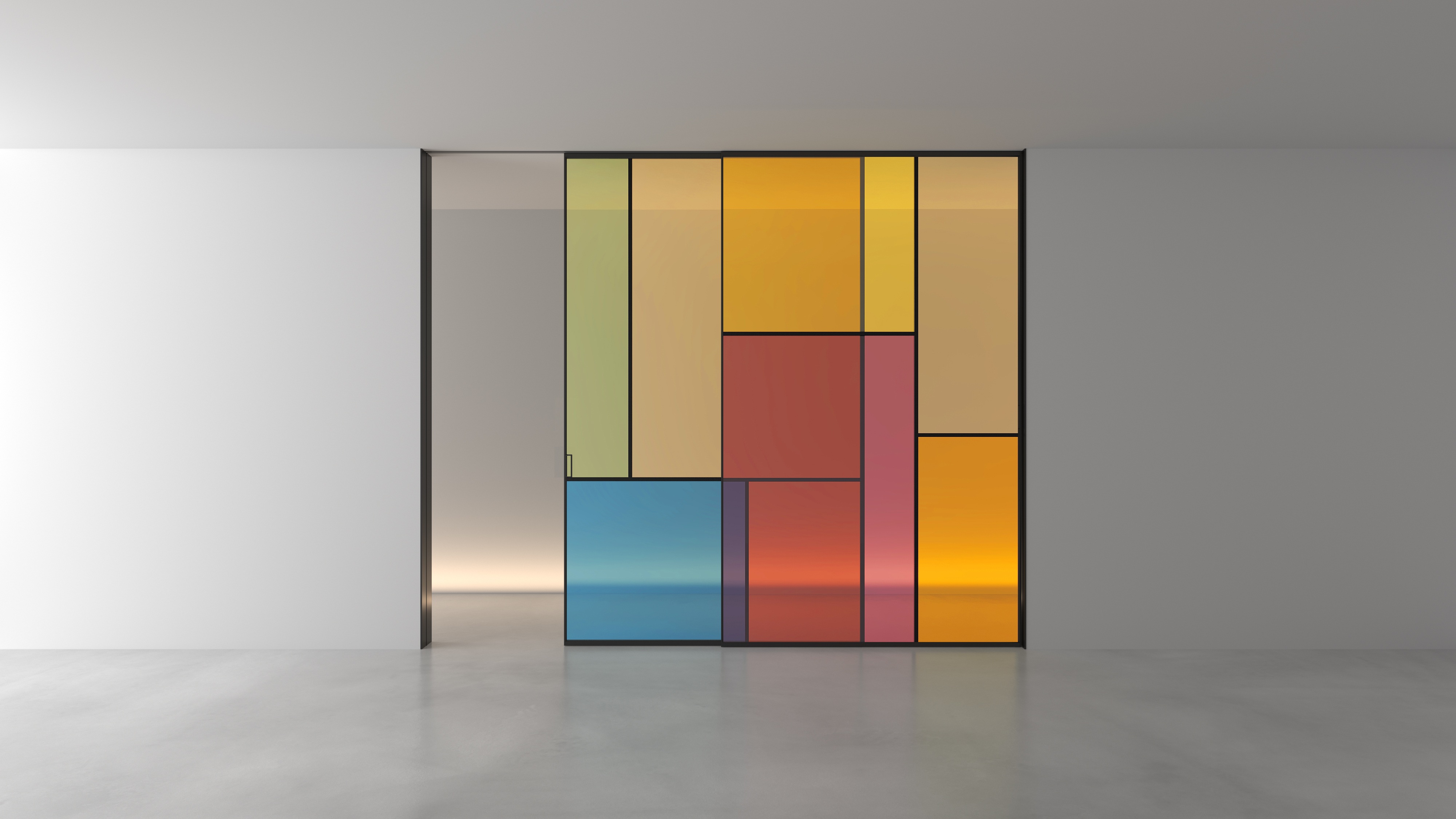 porta de correr vista ampla