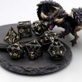 Dragon In the Cage Hollow DND Dice Set, Metal Dice 7-Piece RPG Gaming Dice for RPG Pathfinder, MTG and Other Tabletop Games