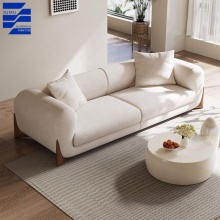 Modern Modular Leather and Fabric Sectional Sofa with Massage Feature