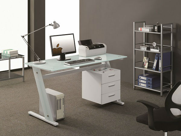 Modern Tempered Glass Computer Table Design, High Quality Modern ...