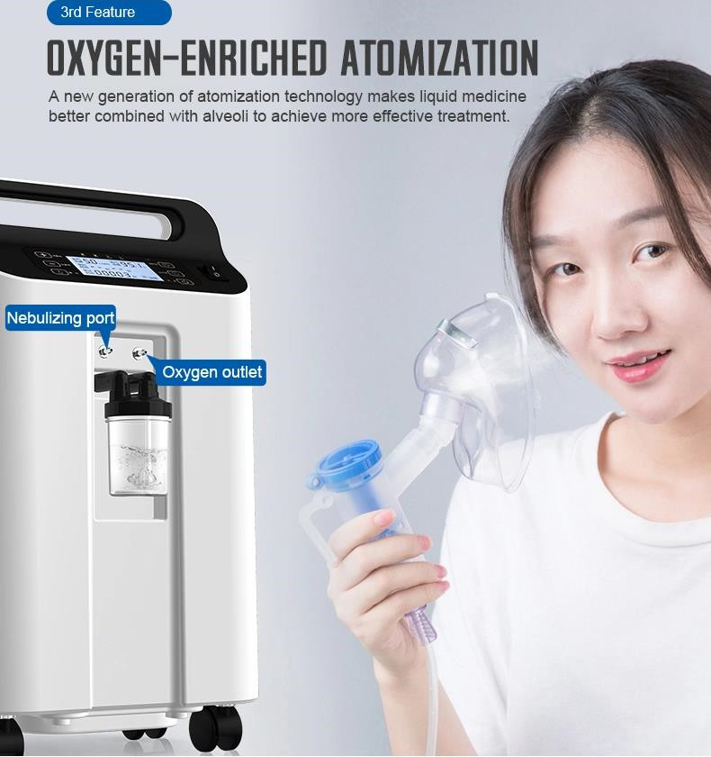 Medical 5L Oxygen Generator Concentrator Household Oxygen Generator Portable Oxygen Generator