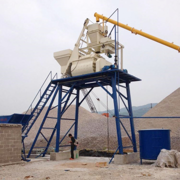 HZS50 precast mini fixed type concrete batching plant