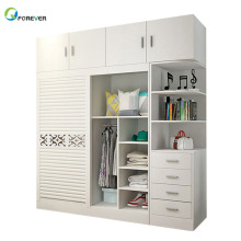 Wooden Wardrobe Closets with Customized Sliding Door Storage Cabinets
