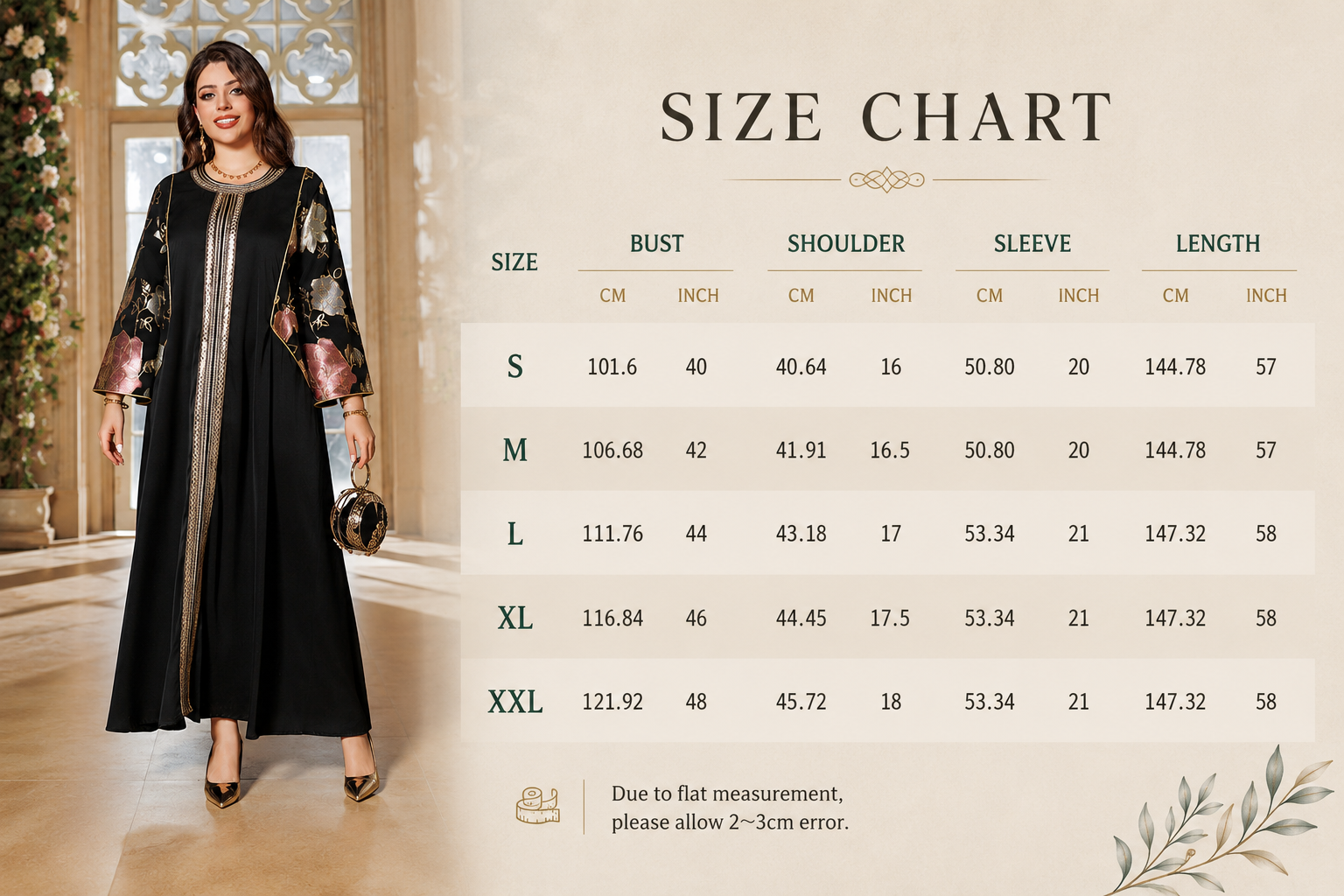 Payet İşlemeli Tesettür Maxi Ferace Sequin Embroidered Modest Maxi Abaya
