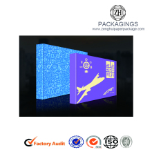 Rigid blak mett custom gift shipping box