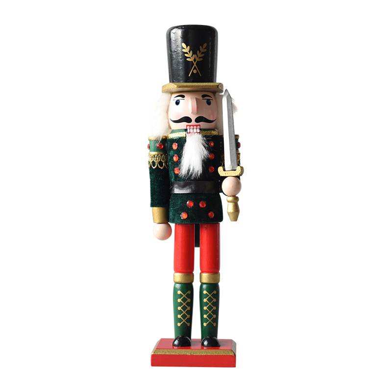 30cm Nutcracker Kayu Klasik untuk Hiasan Krismas