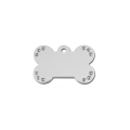 Aangepaste metalen blanco Rhinestone Dog Tag