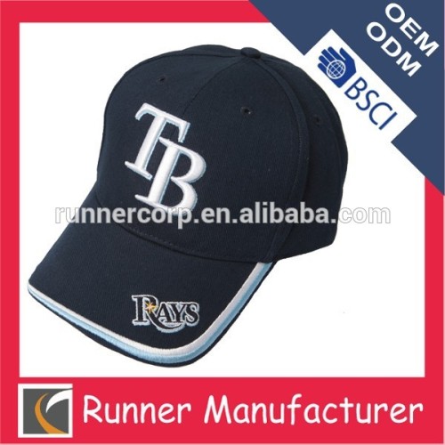 3d embroidery customized baseball hat with velcro