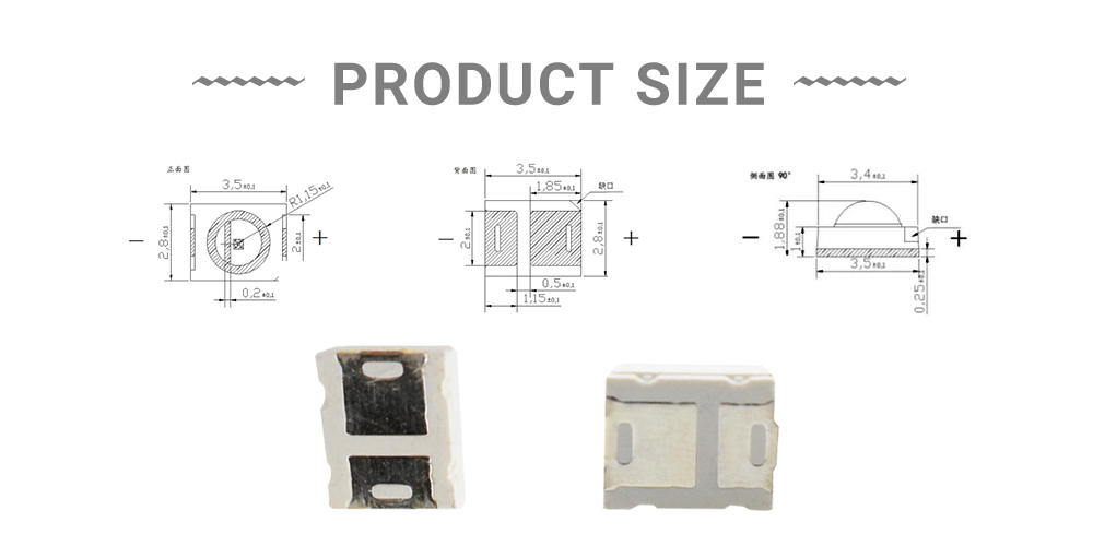 Size of 850nm Led Individual LEDs