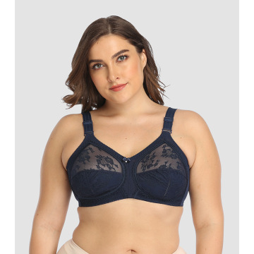 Op voorraad plus size transparante kanten bh met volledige cup