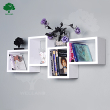 White simple diy cube storage shelf